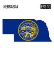 nebraska map border with flag eps10 vector image