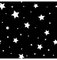 star seamless pattern black and white big vector image vector image
