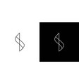 unique and modern s logo design vector image vector image