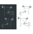 bench press with barbell sketches vector image