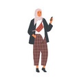 modern muslim woman wearing trendy casual clothes vector image vector image
