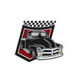 retro car repair garage sign with style vector image vector image