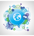 social media concept vector image vector image