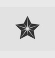 star icon silhouette isolated on white background vector image