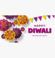diwali festival typographic design vector image vector image