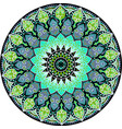 drawing of a floral mandala vector image