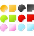 set of multicolored badges vector image