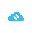 synchronization cloud icon design template vector image