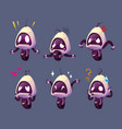 cute ai robot character futuristic cartoon set vector image vector image