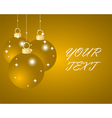 gold christmas balls vector image