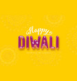 happy diwali lettering vector image