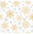 seamless pattern with christmas snowflakes vector image vector image