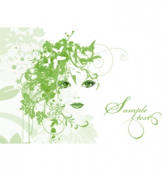 Women with flowers Royalty Free Vector Image - VectorStock