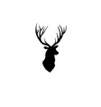 deer head silhouette wild animal reindeer profile vector image