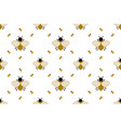 seamless pattern with bees vector image vector image