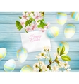 easter background with cherry twigs eps 10 vector image vector image