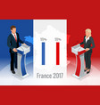 presidential election in france 2017 ballot box vector image vector image