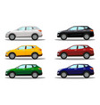 set of crossover vehicles in a variety of colors vector image