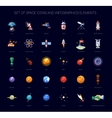 set of space icons and infographics elements vector image