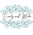 wedding invitation floral invite thank you green vector image