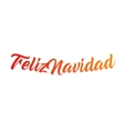 feliz navidad words lettering vector image