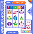 level bingo shapes owls 4 vector image