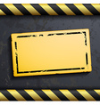 metal warning background vector image vector image