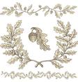 oak wreath vector image