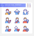 personal characteristics pixel perfect rgb color vector image vector image