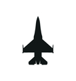 simple black fighter icon on white background vector image vector image