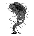 smiling tornado vector image vector image