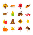 thanksgiving day objects vector image