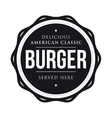 burger vintage stamp logo vector image