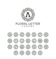 floral letter pack concept template vector image vector image