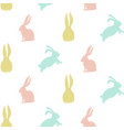 seamless pattern with cute bunny silhouette vector image vector image