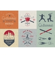 set of logo and badges baseball vector image