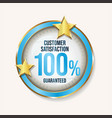 customer satisfaction guaranteed hundred percent vector image