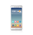 new realistic mobile white smartphone modern vector image