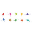set of grunge blots paint splash vector image