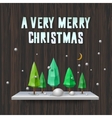 very merry christmas greeting card vector image vector image