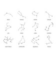 zodiac signs constellations astrological vector image