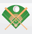 baseball ball and bats vector image