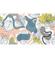 floral seamless pattern with leaves with abstract vector image