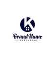 letter k house logo template creative home vector image