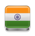 metal icon of india vector image