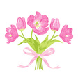 tulips bouquet vector image