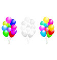 color glossy balloons set isolated on white vector image vector image