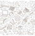 fast food elements vector image vector image