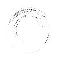halftone dots in circle form abstract geometric vector image