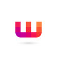 letter w mosaic logo icon design template elements vector image